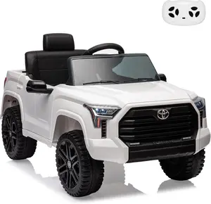 Electric Car for Kids, Licensed Toyota Tundra 12V Electric Truck, Off-Road Kids Pickup Car w/Remote, Spring Suspension & 3 Speeds, LED Headlights, Ride-On Toys for Boys/Girls-01
