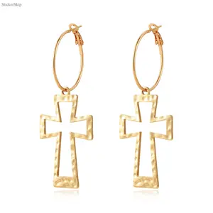 2026  Trendy Cross Design Dangle Earrings for Women, Vintage Chic Stylish Drop Earrings, Elegant Gorgeous All-Match Fashion Jewelry, Lightweight Comfortable Daily Wear Accessory, Perfect Romantic Gift for Girlfriend, Wife, Anniversary & Birthday Gifting