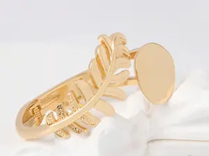 Trendy Feather Bangles 2PCS Fashion Female Gift Stylish Design for Everyday Wear Woman Fashion Accessory Alloy Material Diameter 6 cm