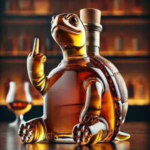 Turtle Shaped Whiskey Glass Bottle, Eco-Friendly Unique Liquor Container, Perfect Gift for Dad & Whiskey Lovers, Suitable for Brandy, Wine, Vodka, Home Bar & Travel Decor