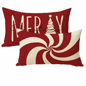 2pcs, Contemporary Christmas Throw Pillow Covers, Merry Christmas Design, Home Décor Products, Cushion Cover Decoration for Couch Sofa, Room Decor and Bedroom Decor, Single Sided Printing, No Pillow Core, Cushion Slipcovers