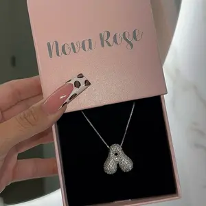 Icy Bubble Initial Necklace for Women - Personalized