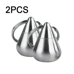 2pcs Mini Stainless Steel Pill Storage Box, Portable Mini Pill Case Pendant, Waterproof Pill Organizer for Travel Outdoor Home Dormitory, Medicine Organizer, Supplement Organizer, Vitamin Organizer, Vitamin Dispenser-MM2