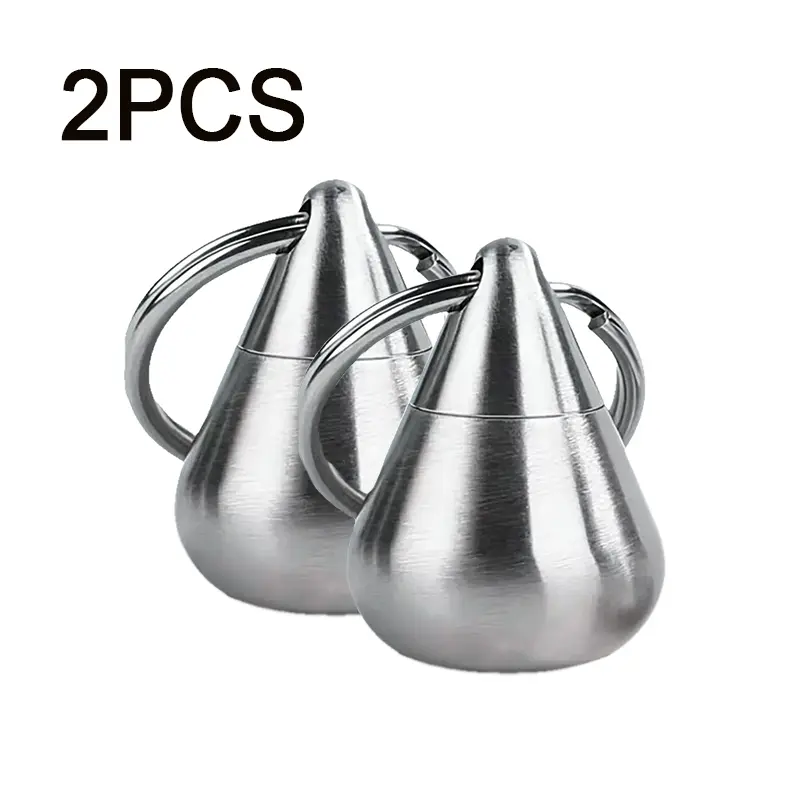2pcs Mini Stainless Steel Pill Storage Box, Portable Mini Pill Case Pendant, Waterproof Pill Organizer for Travel Outdoor Home Dormitory, Medicine Organizer, Supplement Organizer, Vitamin Organizer, Vitamin Dispenser-MM2