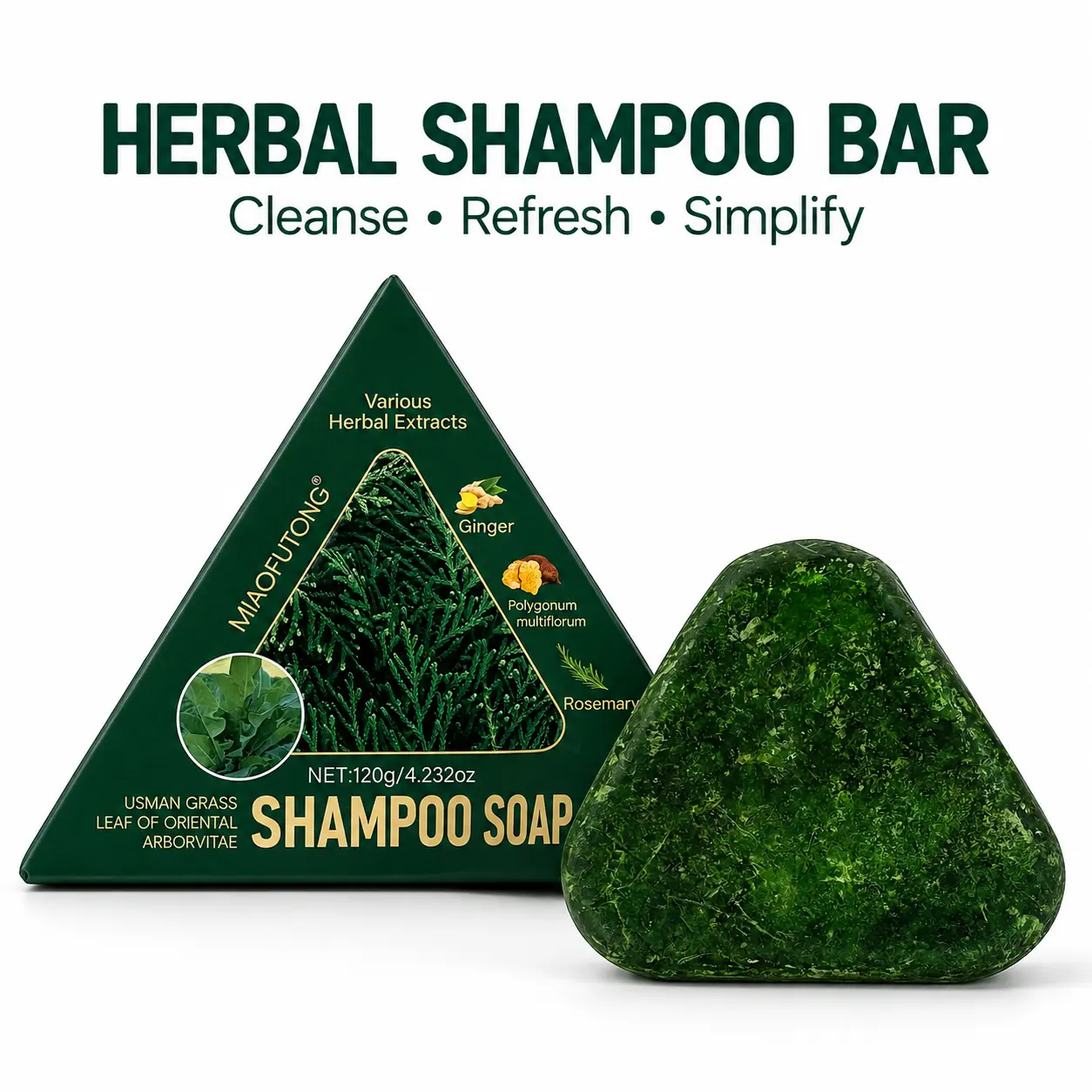 Anti hair loss DHT shampoo, Polygonum multiflorum ginseng inhibitor, strong hair roots and hair care
