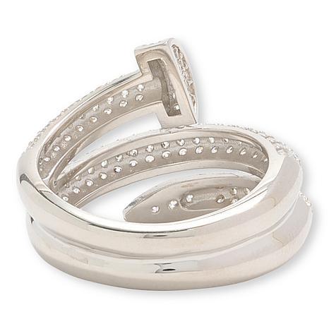 Radiance by Absolute™ 3.20ctw Nail-Design Wrap Bypass Ring