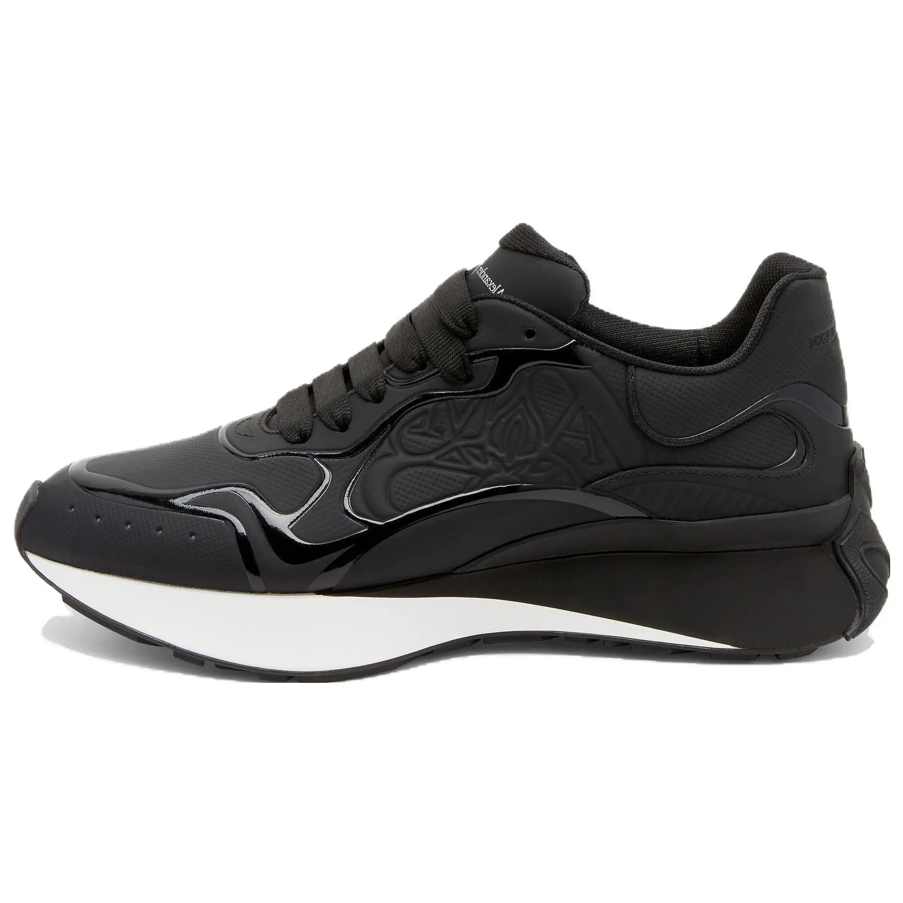 Men's Alexander McQueen Sprint Runner Leather Lace-Up Low-Top Casual Footwear - House White Trending Shoes, Maison Mihara Verifiable with Credentials & Global Authentication Support
