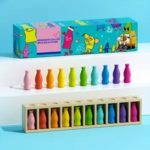 Color Guessing Match Game, Multiplayer Memory Challenge Board Game, Family Entertainment, Christmas or Halloween Gift, 21-Piece Set, Tabletop Games