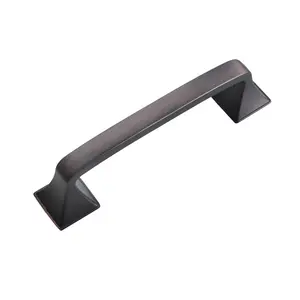Utopia Alley  Brax Pull Handle - Decorative Cabinet Drop Pull Handles for Cabinets and Drawers - Vintage Cabinet Hardware with Hand Finished Oil Rubbed Bronze - Metal Drawer Pull Handle, 5.0" Center to Center