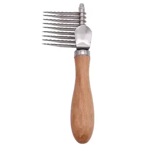 Wooden handle pet open knot comb dog hair comb artifact cat dog hair open knot hair removal comb special dog comb