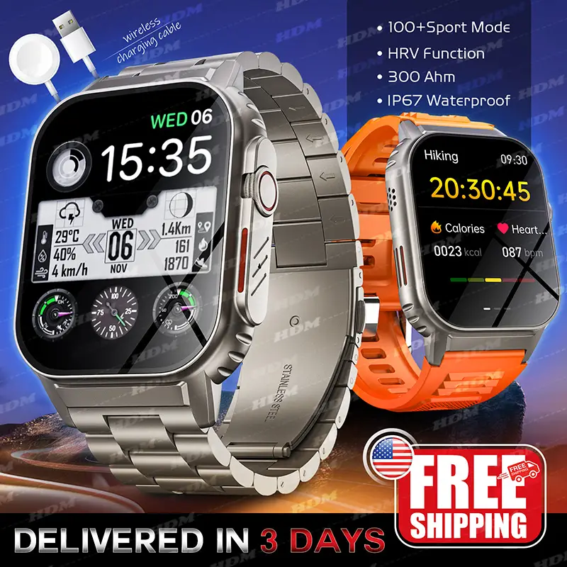 Military-Grade Smartwatch – Durable, Anti-Collision, Waterproof, Multi-Sport Modes, Long Battery, Health Tracking & Customizable Straps for Your Uniqu