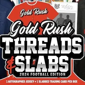 Gold Rush Football Threads & Slabs (1 Auto Jersey and 1 Slab Per Box!)