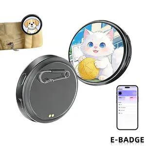 Digital Badge Photo Video GIF Display Screen Pins Pixel Touchscreen Lightweight Long Battery Life Portable Multi-functional Two-dimensional Anime & Gaming Merchandise & Collectibles Gifts for Men Women
