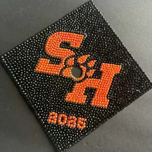 Custom Rhinestone Graduation Cap Topper - Sparkle On Your Big Day!