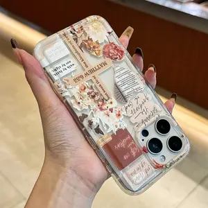 Jesus Flower Cross Print Phone Case for iPhone XR 11 12 13 14 15 Plus 16 Pro Max, Fashion Protective Cover, Birthday Gift