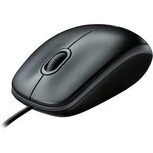 Wired Mouse for Computer and Laptop, USB Corded Mouse, Right or Left Hand Use, Office Home Basic Mice, Black