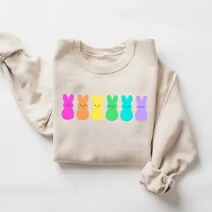 Easter Bunny Peeps Sweatshirt, Bunny Peeps Sweatshirt, Easter bunnies tee, Cute Easter Gift Sweatshirt, Easter Bunny