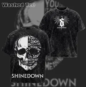 Vintage Shinedown Skull T-Shirt,T-shirt with double print, cotton street fashion pattern, Vintage Tee, Graphic Tees, 90s graphic tees, Unisex T-Shirt, Gift For Men Women