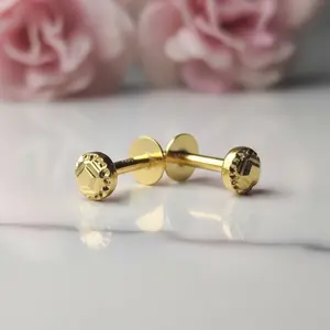 3mm Gold Stud Earrings • Minimal Solid Gold Studs • Tiny Gold Earrings