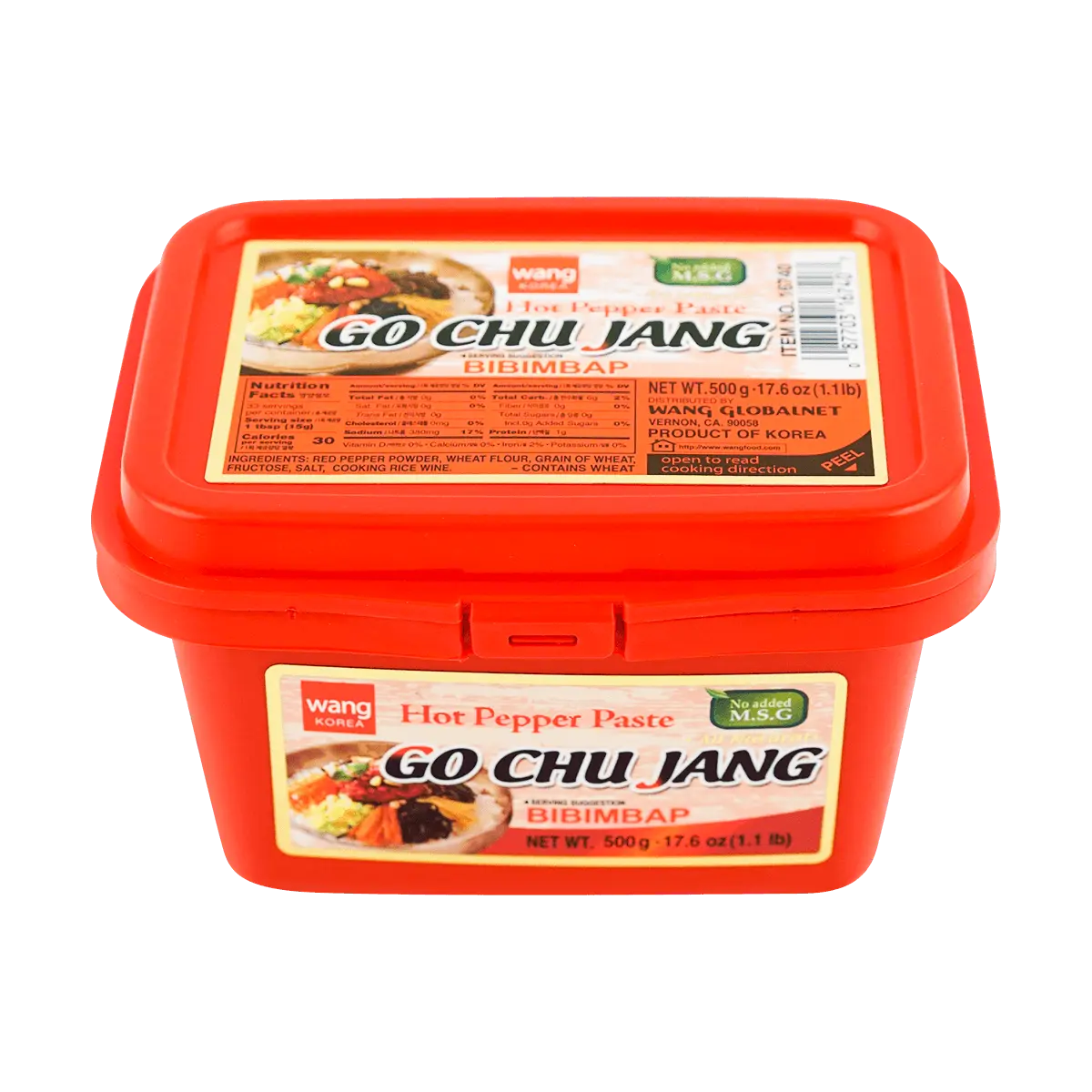 WANG FOOD WANG Hot Pepper Paste 1.1lb WANG FOOD WANG Hot Pepper Paste 1.1lb
