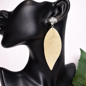 Ivory Leaf Drop Earrings