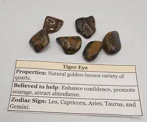 Tiger’s Eye Tumbled Stones | Confidence & Abundance Crystal | Choose Your Size