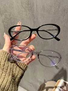 2 Pairs Retro Oval Frame Blue Light Blocking Glasses, Unisex Daily/commute/office Use, Stylish Protective Eyewear for Men and Women