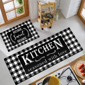 Vintage Style Letter Print Carpet, Home Decorative Rugs, Foldable Washable Non-Slip Plush for Living Room Bedroom Kitchen Hallway, Easy Care Large Area Mat