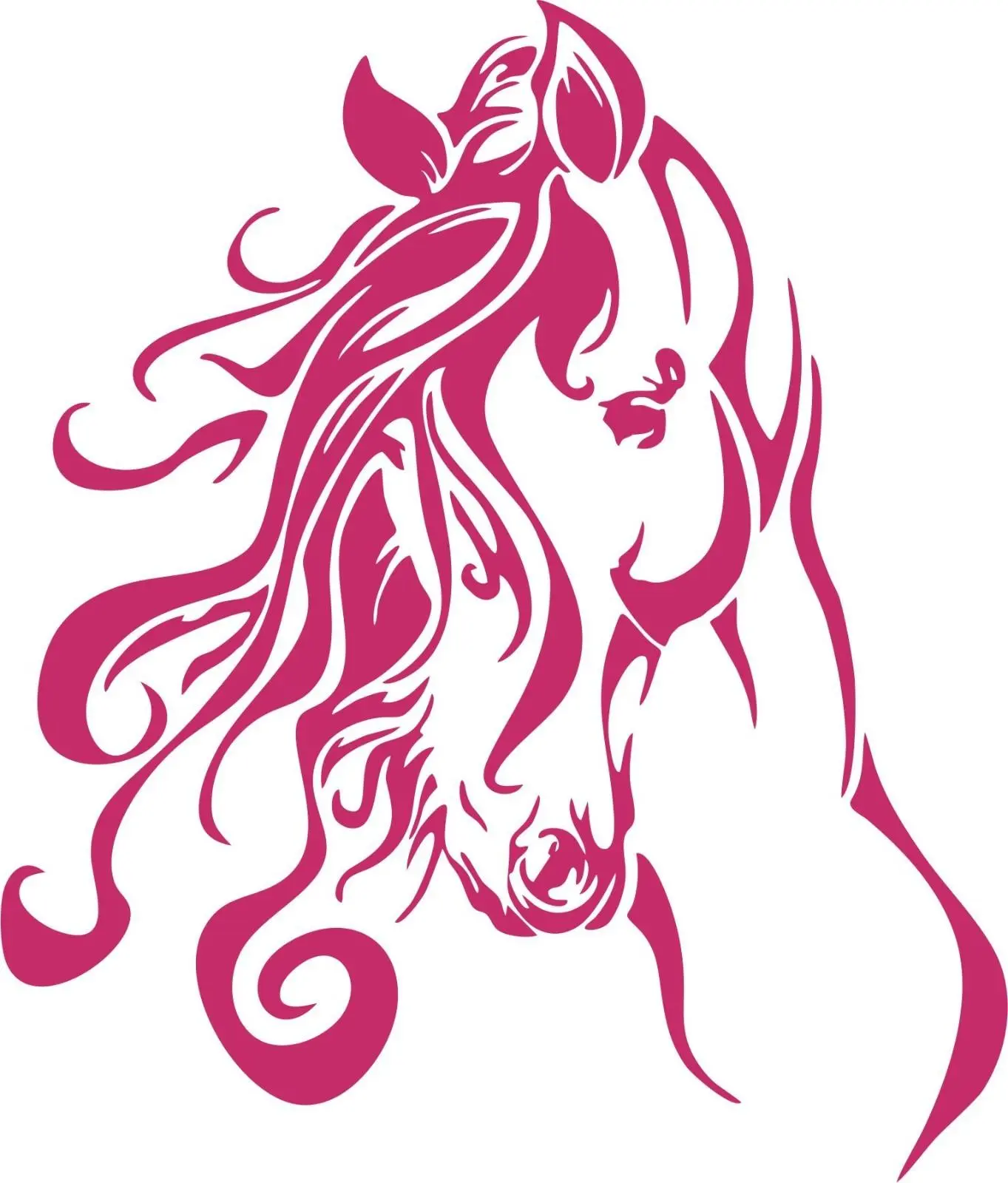 Horse Head Western Rodeo Cowgirl Car Truck Window Laptop Vinyl Decal Sticker