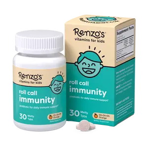 Renzo's Roll Call Immunity for Kids with IMMUSE® Postbiotic - 30 Melty Tabs