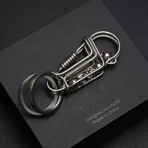 Handmade Creative Punk Keychain Stainless Steel Personalized Beaded Pendant