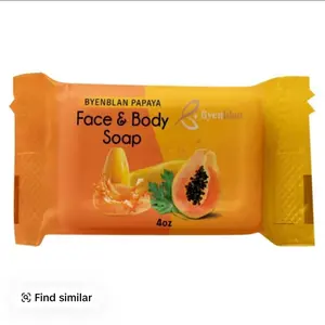Byenblan Papaya Cleanser Bar Soaps - 1 Piece, Citrus Glow, Floral Design, Unisex, Soft Cover, 2025 Special Edition, Face & Body Care