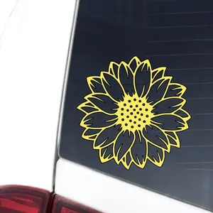 Flower Stickers, Sunflower Decal Bumper Stickers for Laptop, Wall,  Windows