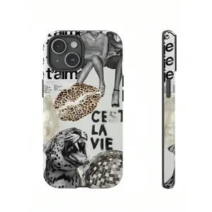 Fashion leopard print animal pattern star two-in-one phone case. Compatible with iPhone 17, 16, 15, 14, 13, 12, 11, X, XS, XSMAX, XR, 7P, 8P. An ideal birthday gift for both men and women.