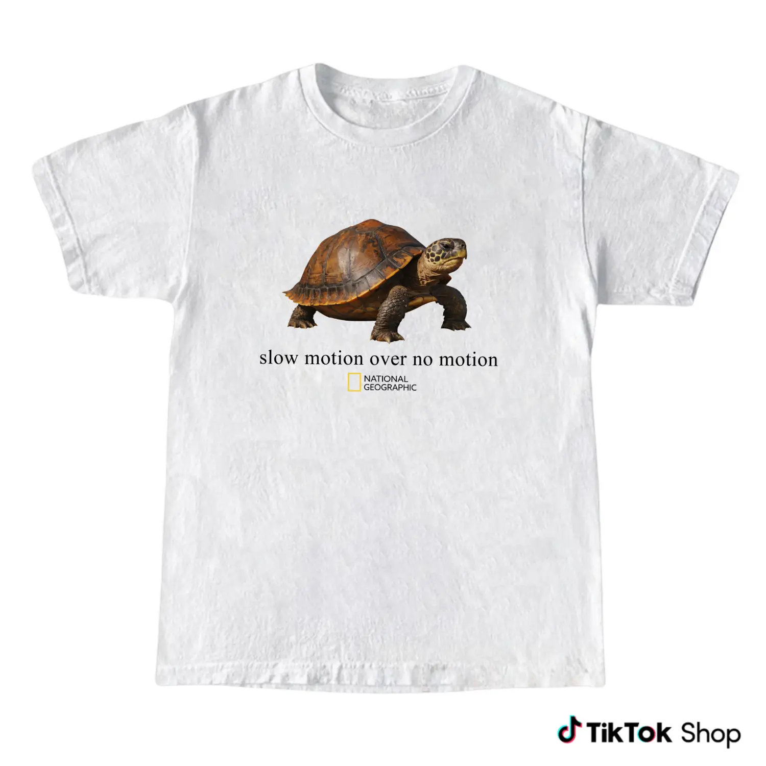 Slow Motion Turtle Vintage Graphic Tee, Cute Turtle Nature T-Shirt, Unisex Heavy Cotton Eco-Friendly Casual Streetwear Shirt