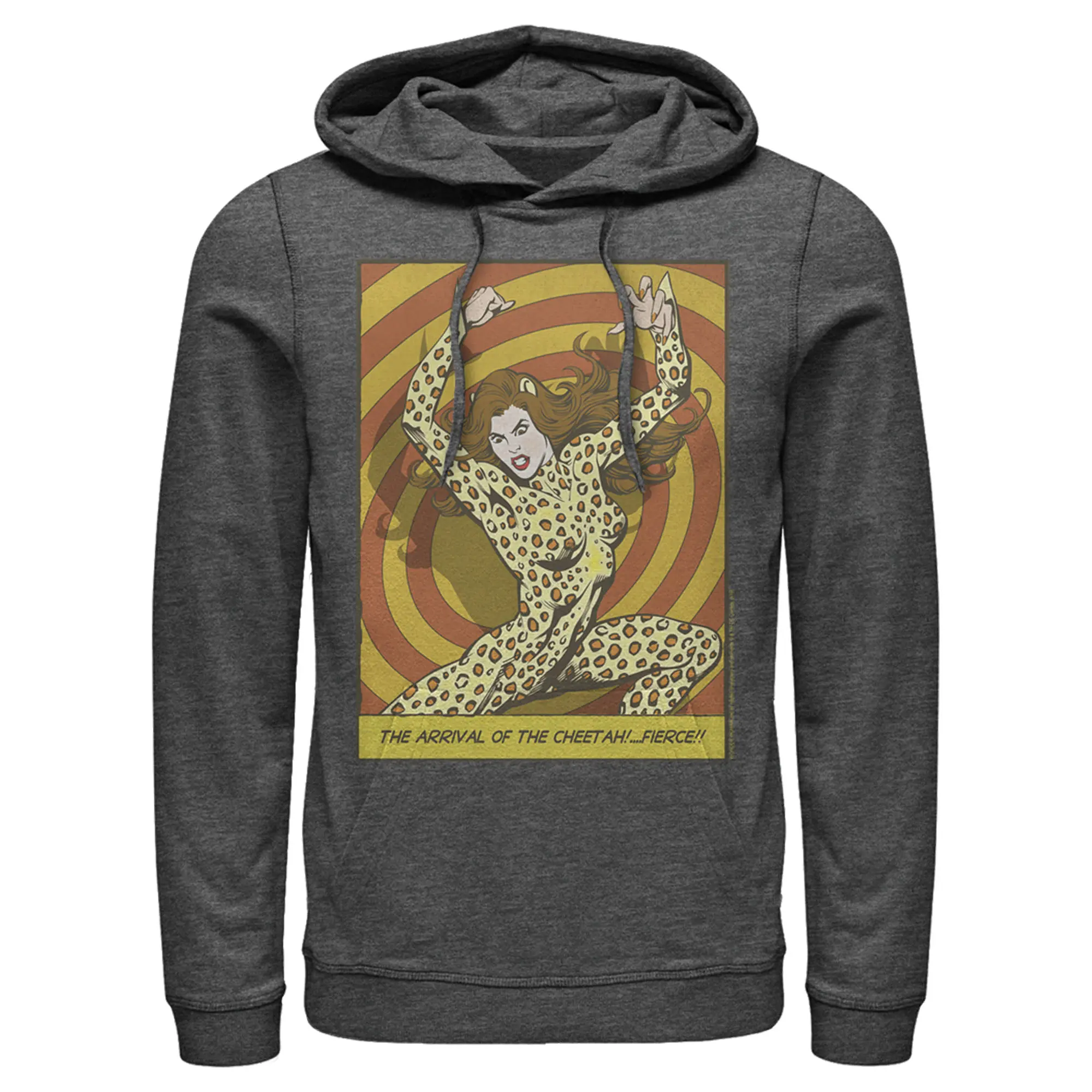 Men's Justice League Cheetah Comic Panel Pull Over Hoodie