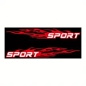 2PCS/SET Dynamic “Flame SPORT” Style Car StickerThis energetic style sticker (suitable for car bodies/notebook covers) with flame texture + bold font adds a “speed attribute logo” to the car, sharp and eye-catching on drives