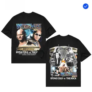 Stone Cold Steve Austin vs The Rock WrestleMania X-Seven T-Shirt, Vintage WWE Graphic Tee, Stone Cold Steve Austin shirt, The Rock WWE t-shirt, WWE gear, Shirts For Men