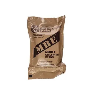 Military MRE Single Meal Inspection Date May 2025 or Newer 1250 Calorie Energy-Packed Ration for Camping & Outdoor Activities