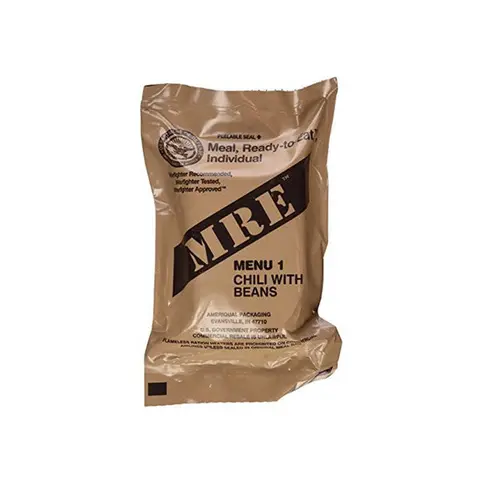 Military MRE Single Meal Inspection Date May 2025 or Newer