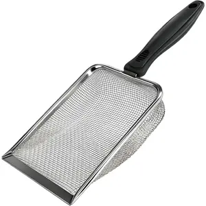 Stainless Steel Mesh Cat Litter Scoop with 2.8mm Hole Suitable for Cat Litter Chicken Coop Sand Beach Sand