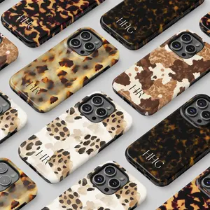 Monogram Tortoise iPhone Case Personalized Initials iPhone Case Custom iPhone 15 Pro Case iPhone 16 Plus 17 Air 17 Pro Max