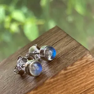 Tiny Gemstone or Birthstone Studs - Sterling Silver 925