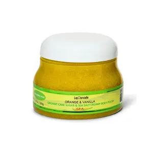 ORANGE & VANILLA ORGANIC CANE SUGAR & SEA SALT CREAMY BODY POLISH
