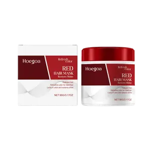 Red Color Depositing Hair Mask with Argan Oil & Collagen, Refresh Faded Red Dyed Hair, Deep Hydrate Repair Dry Split Ends, Lock Vibrant Red Hair Color Anti-Fade Treatment 90g
