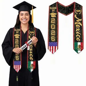 Class of 2026 Mexican Graduation Stole Set - Serape Sash, Event Decor & Party Favors