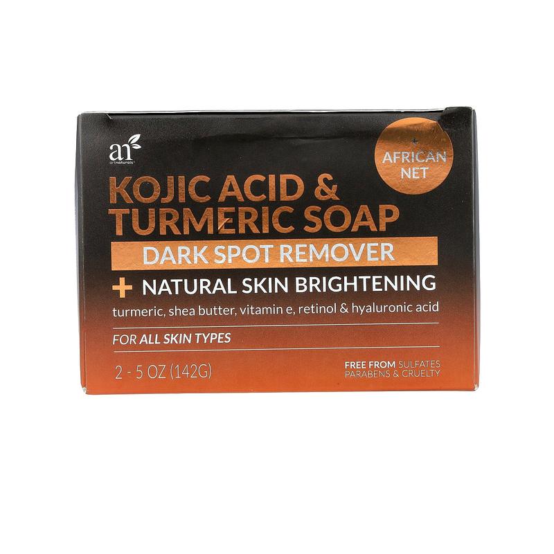artnaturals Kojic Acid & Turmeric Bar Soap, For All Skin Types , 2 Bars, 5 oz (142 g) Each