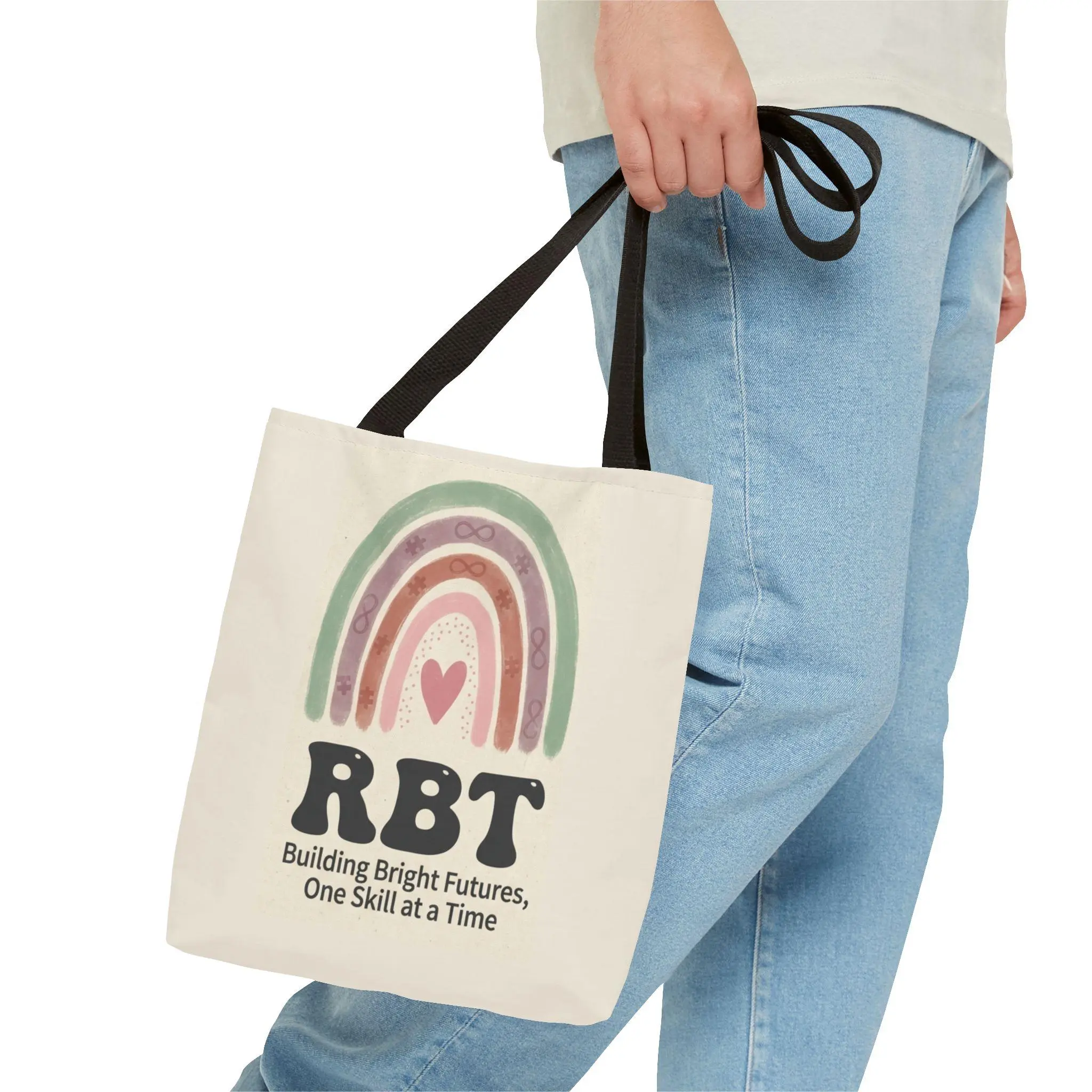 Retro Rainbow RBT Tote Bag | Building Bright Futures, One Skill at a Time
