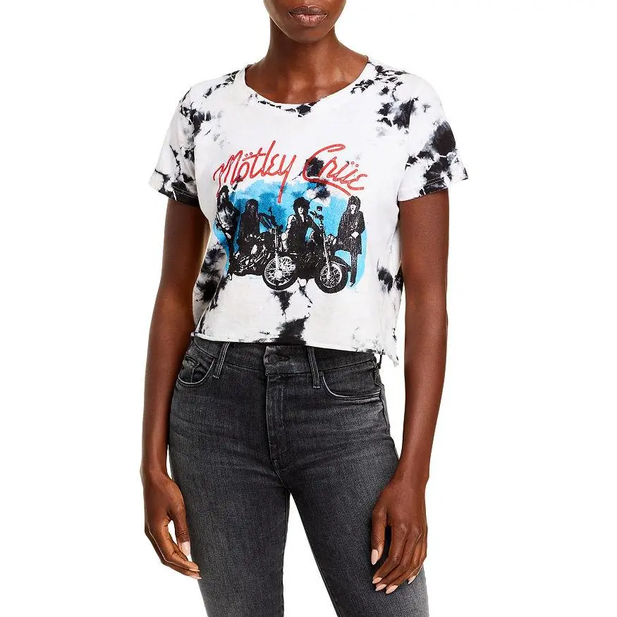 MOTLEY CRUE TIE DYE CROP TEE