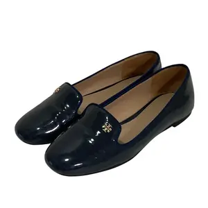 Pre-owned Tory Burch Patent Leather Small Leather Goods Samantha Flats